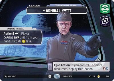 Admiral Piett Commanding the Armada (Showcase) (Jump to Lightspeed) Near Mint Foil