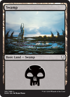 Swamp (261) (Dominaria) Medium Play