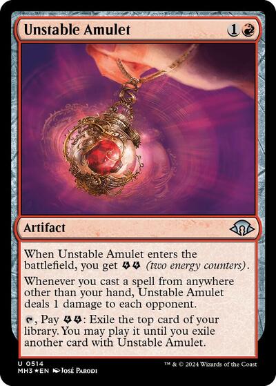 Unstable Amulet (Ripple Foil) (Modern Horizons 3) Near Mint Foil