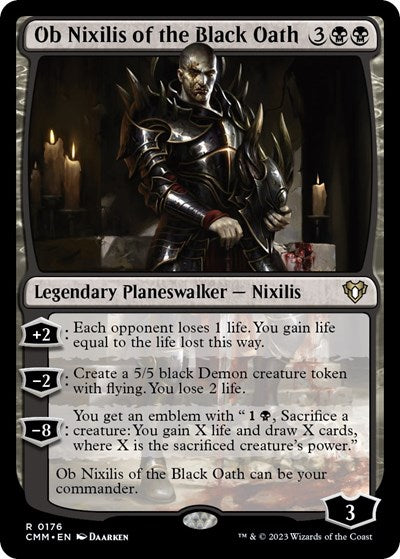 Ob Nixilis of the Black Oath (Commander Masters) Light Play Foil