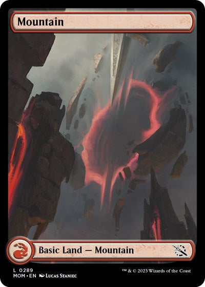 Mountain (289) (March of the Machine) Medium Play Foil