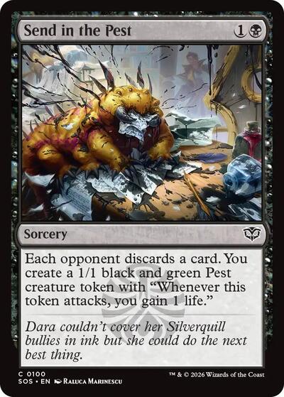 Send in the Pest (Secrets of Strixhaven) Light Play Foil
