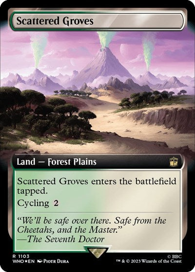 Scattered Groves (Extended Art) (Surge Foil) (Universes Beyond: Doctor Who) Near Mint Foil