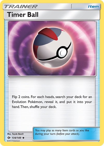 Timer Ball (SM Base Set) Light Play Reverse Holofoil