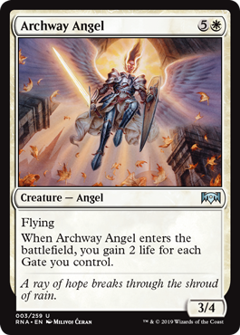 Archway Angel (Ravnica Allegiance) Light Play Foil