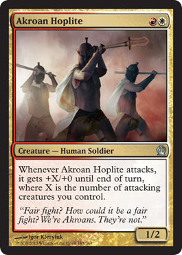 Akroan Hoplite (Theros) Medium Play Foil