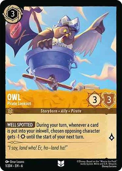 Owl - Pirate Lookout (Azurite Sea) Near Mint Cold Foil