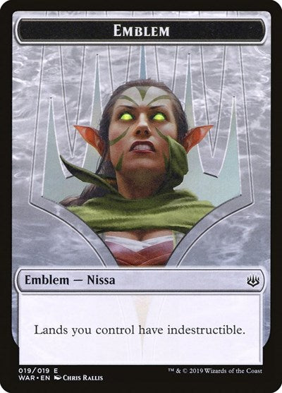 Emblem - Nissa, Who Shakes the World (War of the Spark) Near Mint