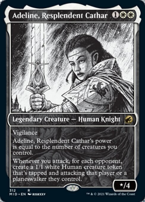 Adeline, Resplendent Cathar (Showcase) (Innistrad: Midnight Hunt) Medium Play