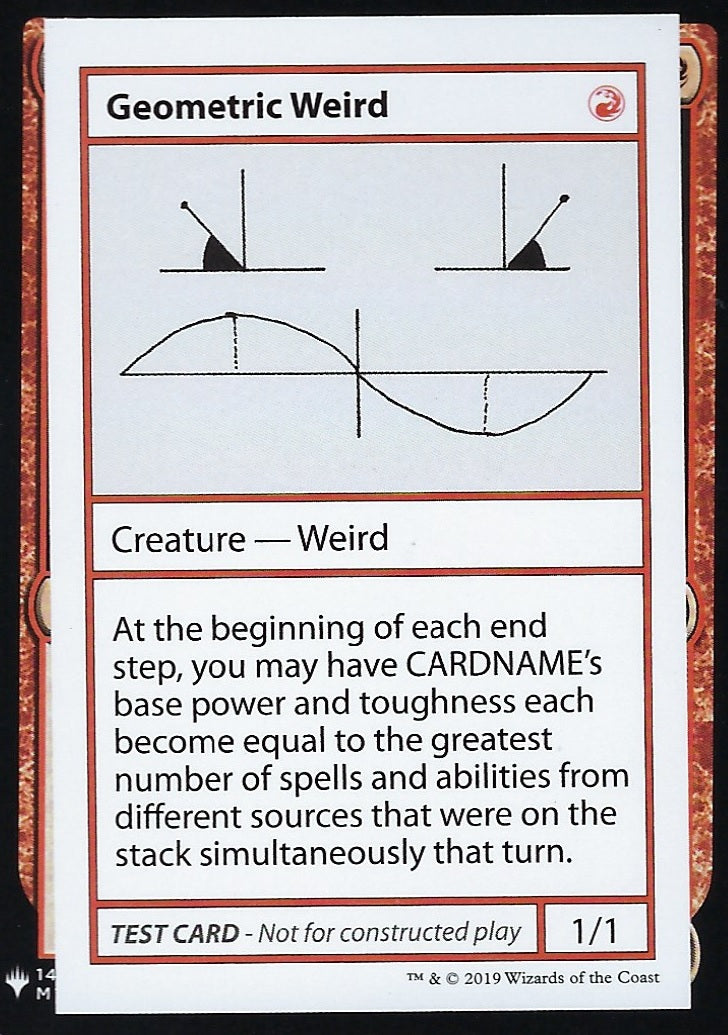 Geometric Weird (Mystery Booster Test Print) Near Mint