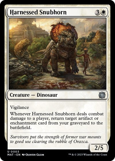 Harnessed Snubhorn (March of the Machine: The Aftermath) Medium Play Foil