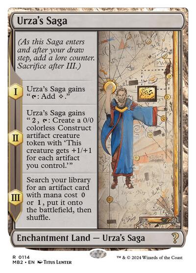 Urza's Saga (White Border) (Mystery Booster 2) Light Play