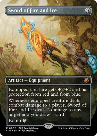 Sword of Fire and Ice (Borderless) (Special Guests) Light Play Foil
