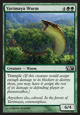 Yavimaya Wurm (Magic 2011 Core Set) Medium Play