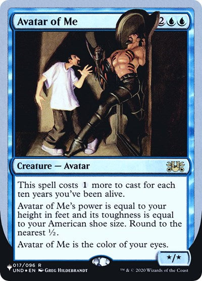 Avatar of Me (The List) Near Mint Foil