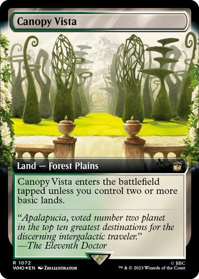 Canopy Vista (Extended Art) (Surge Foil) (Universes Beyond: Doctor Who) Near Mint Foil