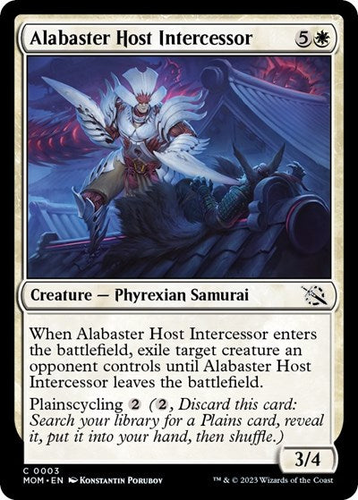 Alabaster Host Intercessor (March of the Machine) Light Play Foil