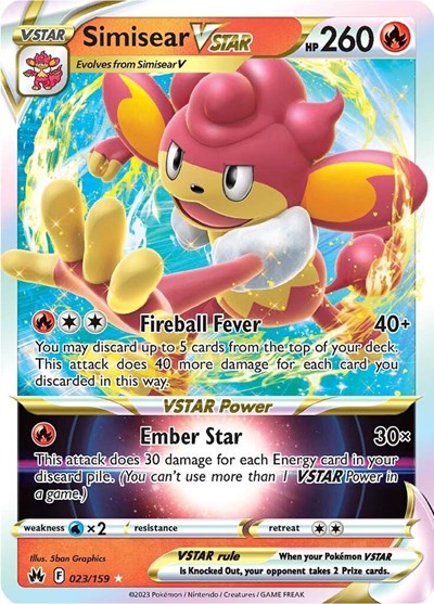Simisear VSTAR (Crown Zenith) Near Mint Holofoil