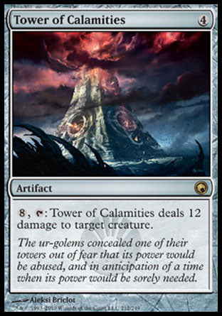 Tower of Calamities (Scars of Mirrodin) Medium Play Foil