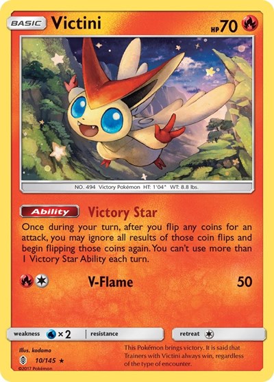 Victini (SM - Guardians Rising) Near Mint Reverse Holofoil