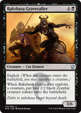 Rakshasa Gravecaller (Dragons of Tarkir) Light Play Foil