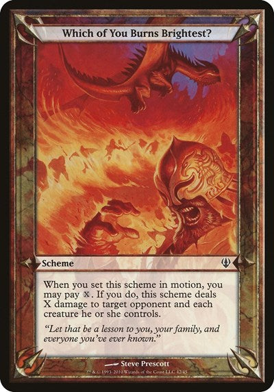Which of You Burns Brightest? (Archenemy) (Oversize Cards) Near Mint