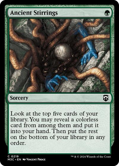 Ancient Stirrings (Ripple Foil) (Commander: Modern Horizons 3) Near Mint Foil