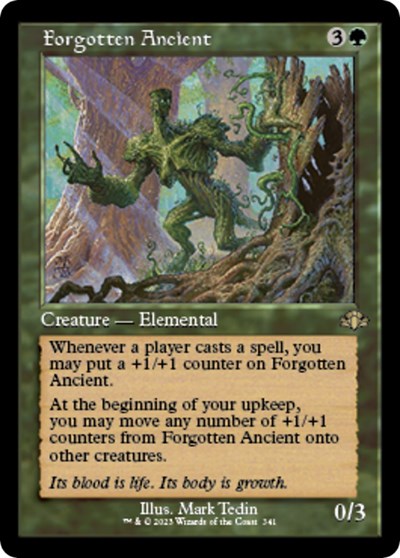 Forgotten Ancient (Retro Frame) (Dominaria Remastered) Medium Play Foil