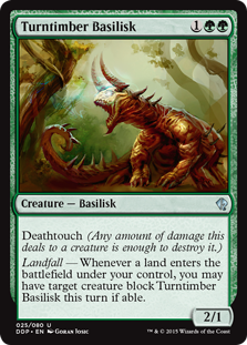 Turntimber Basilisk (Duel Decks: Zendikar vs Eldrazi) Light Play