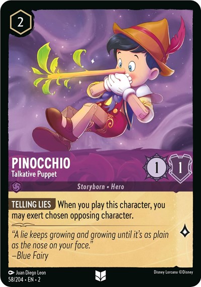 Pinocchio - Talkative Puppet (Rise of the Floodborn) Near Mint Cold Foil