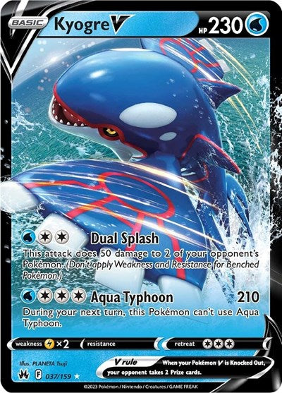 Kyogre V (Crown Zenith) Light Play Holofoil