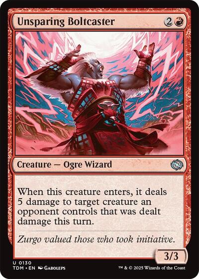 Unsparing Boltcaster (Tarkir: Dragonstorm) Light Play