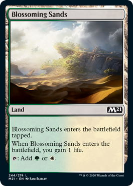 Blossoming Sands (Magic 2021 Core Set) Light Play
