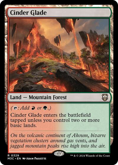 Cinder Glade (Ripple Foil) (Commander: Modern Horizons 3) Near Mint Foil