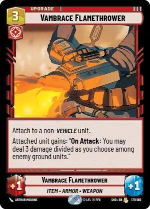Vambrace Flamethrower (Shadows of the Galaxy) Near Mint Foil