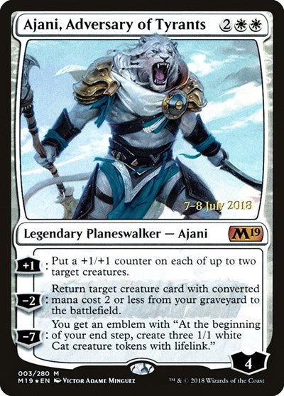 Ajani, Adversary of Tyrants (Promos: Prerelease Cards) Light Play Foil