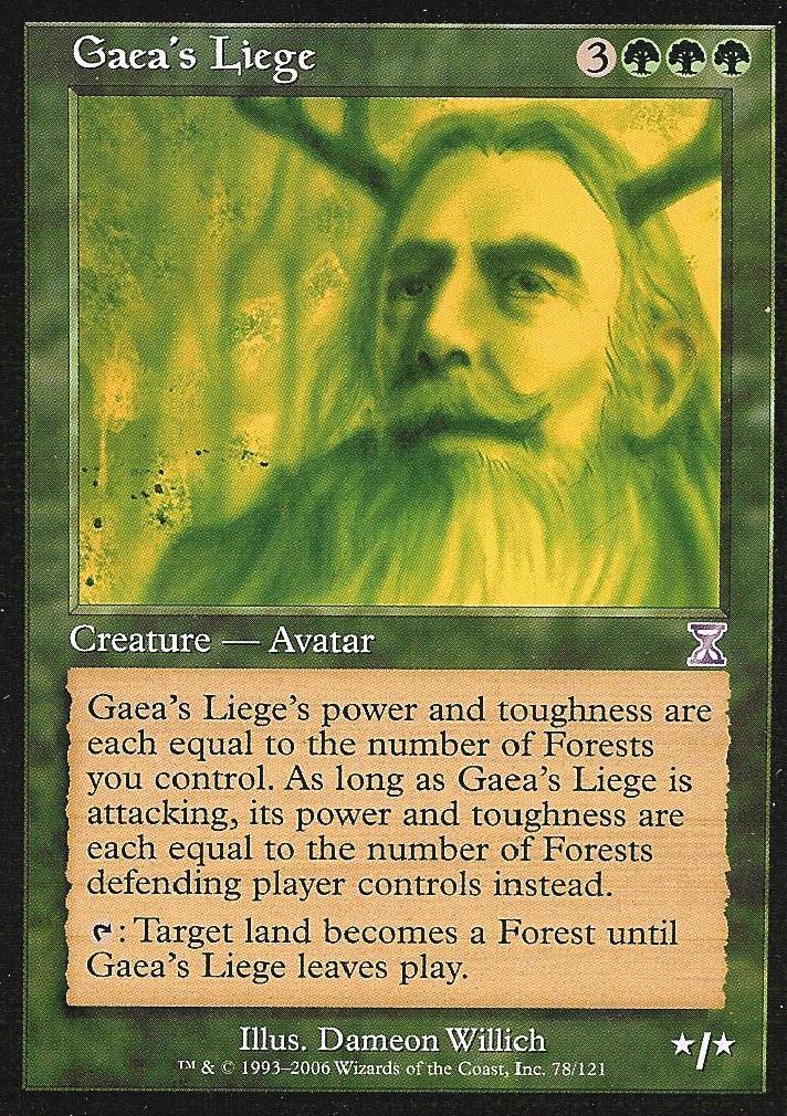 Gaea's Liege (Time Spiral Time Shifted) Light Play Foil