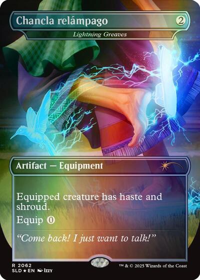 Chancla relámpago - Lightning Greaves (Rainbow Foil) (Secret Lair) Light Play Foil