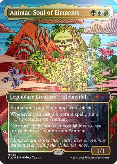 Animar, Soul of Elements (Rainbow Foil) (Secret Lair) Light Play Foil