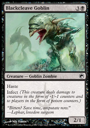 Blackcleave Goblin (Scars of Mirrodin) Light Play Foil
