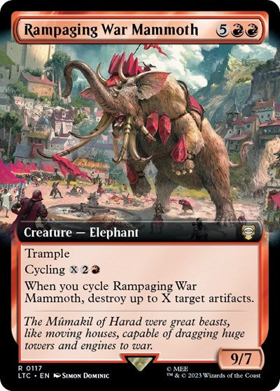 Rampaging War Mammoth (Extended Art) (Commander: The Lord of the Rings: Tales of Middle-earth) Near Mint
