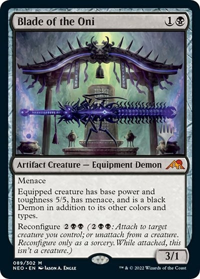Blade of the Oni (Promo Pack: Kamigawa: Neon Dynasty) Light Play Foil