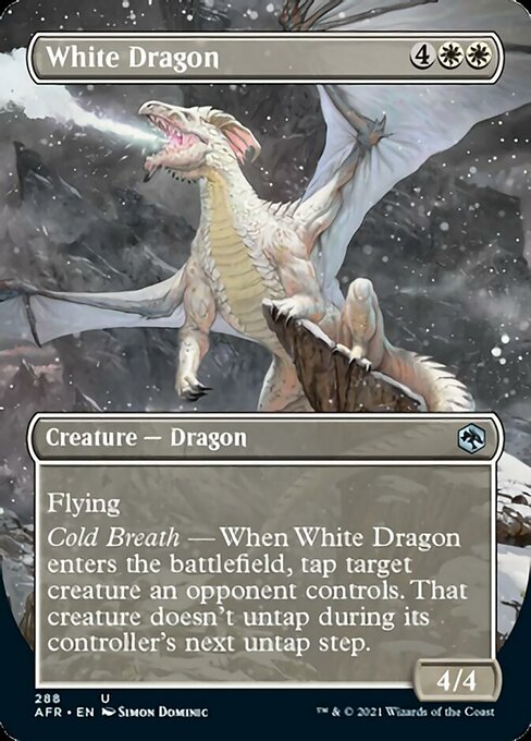 White Dragon (Borderless) (Adventures in the Forgotten Realms) Light Play
