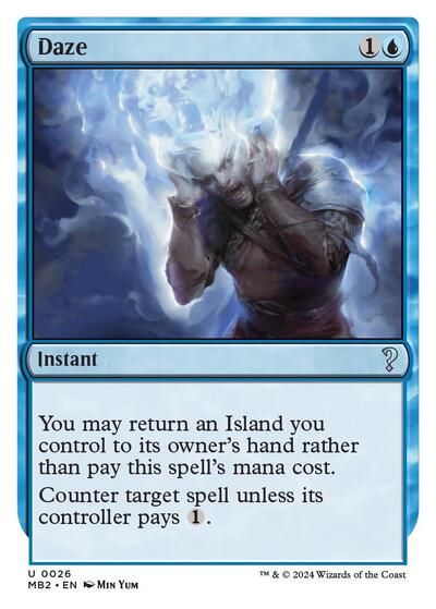 Daze (White Border) (Mystery Booster 2) Light Play