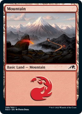 Mountain (289) (Kamigawa: Neon Dynasty) Near Mint