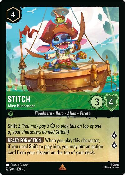 Stitch - Alien Buccaneer (Azurite Sea) Near Mint Cold Foil