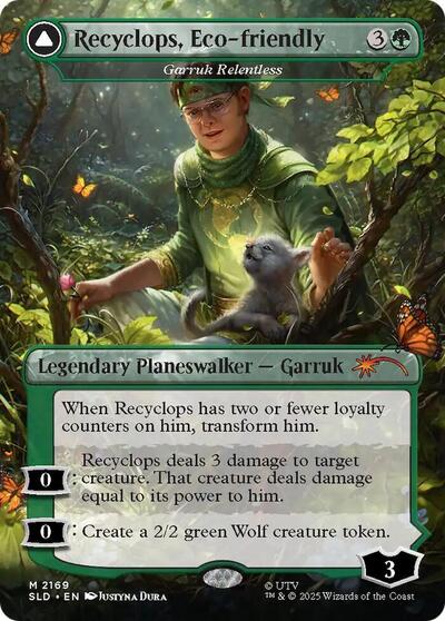 Recyclops, Eco-friendly - Garruk Relentless (Secret Lair) Near Mint Foil