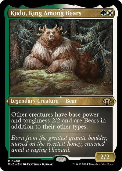 Kudo, King Among Bears (Foil Etched) (Modern Horizons 3) Near Mint Foil