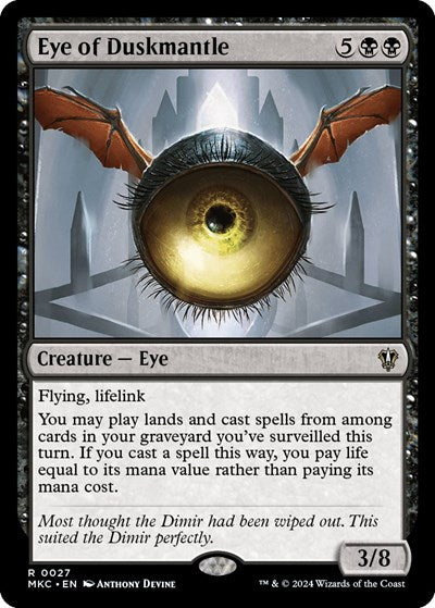Eye of Duskmantle (Commander: Murders at Karlov Manor) Light Play