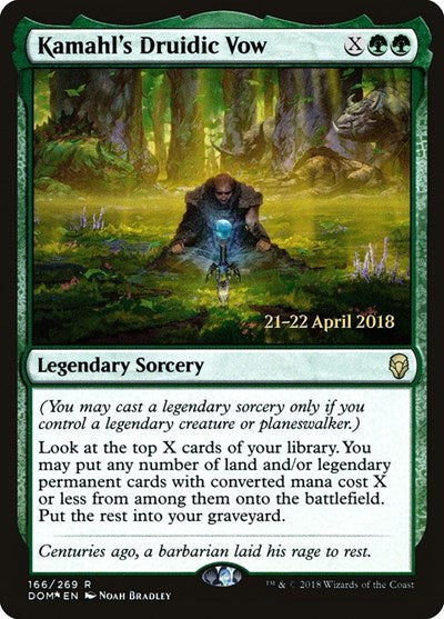 Kamahl's Druidic Vow (Promos: Prerelease Cards) Light Play Foil